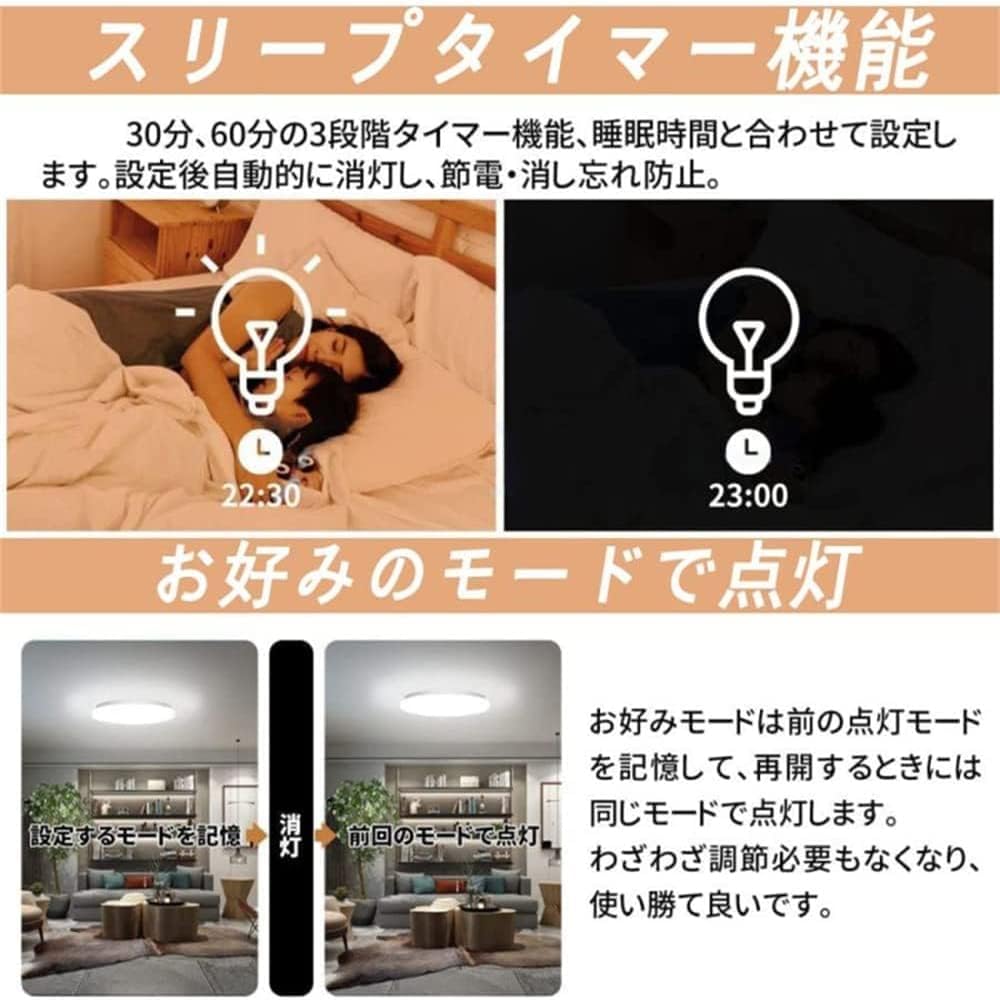 Amazon.co.jp : KOVOL LED シーリングライト 4畳 6畳 8畳 おしゃれ